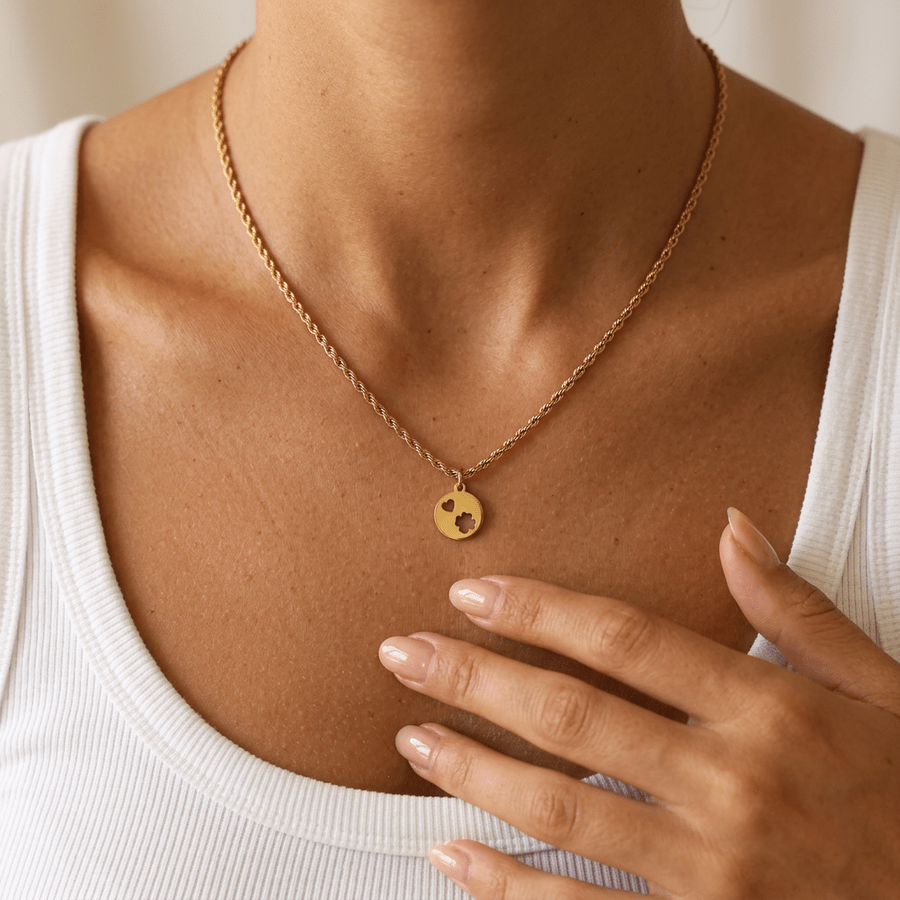 Women's High-Quality Stainless Steel Golden Twisted Rope Chain Necklace